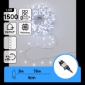 Aigostar - LED zunanji božični niz 1500xLED/8 funkcij 78m IP44 hladna bela