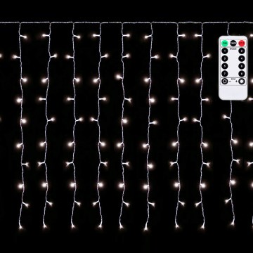 Aigostar - LED zunanji božični niz 150xLED/6W/230V/8 funkcij 1,5x1m IP44 hladna bela + daljinski upravljalnik