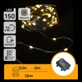 Aigostar -LED zunanji božični niz 150xLED/8 funkcij 3xAA 15,3m IP44 topla bela