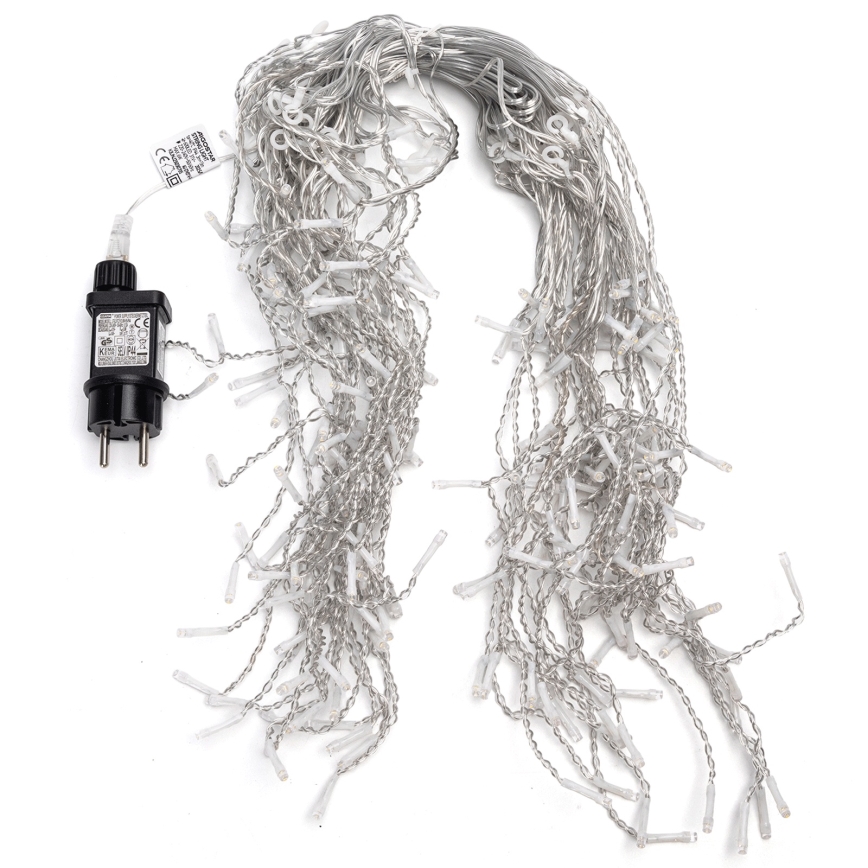 Aigostar - LED Zunanji božični niz 200xLED/3,6W/230V/8 funkcij 10x0,4m IP44 hladna bela