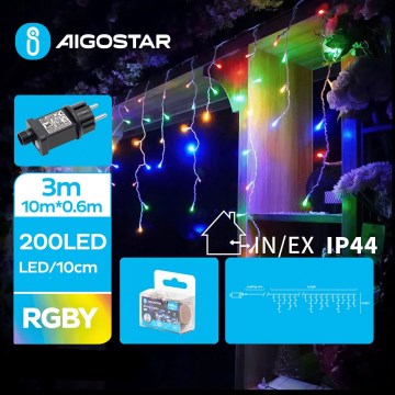 Aigostar - LED zunanji božični niz 200xLED/8 funkcij 13x0,6m IP44 večbarven
