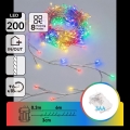 Aigostar - LED Zunanji božični niz 200xLED/8 funkcij 3xAA 6,3m IP44 večbarven