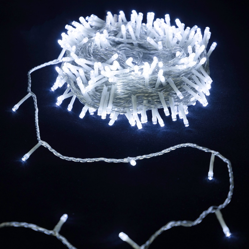 Aigostar - LED Zunanji božični niz 200xLED/8 funkcij 4xAA 20m IP44 hladno bela