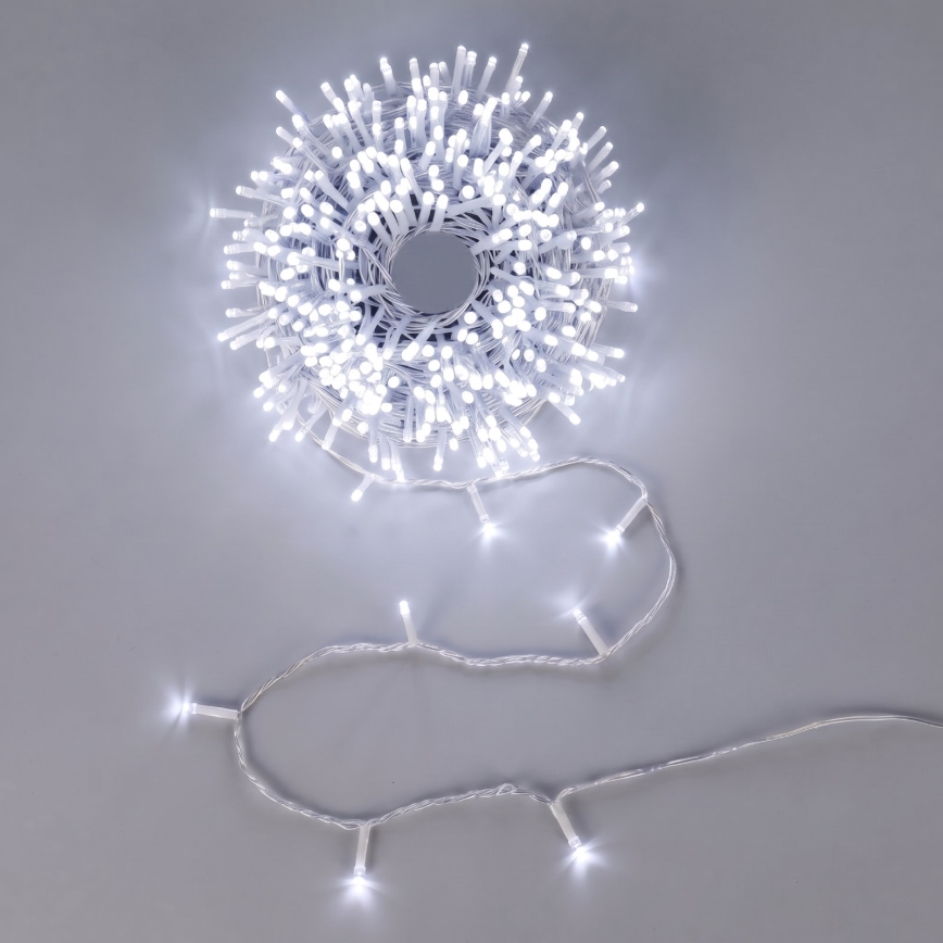 Aigostar - LED Zunanji božični niz 200xLED/8 funkcij 4xAA 20m IP44 hladno bela