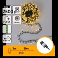 Aigostar - LED zunanji božični niz 2500xLED/8 funkcij 53m IP44 topla bela