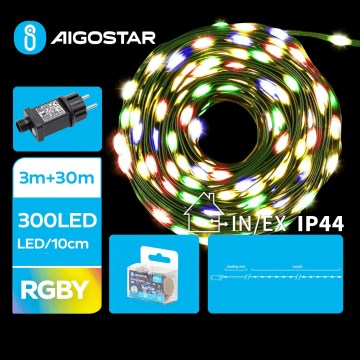 Aigostar - LED zunanji božični niz 300 LED/8 funkcij 33 m IP44 večbarven