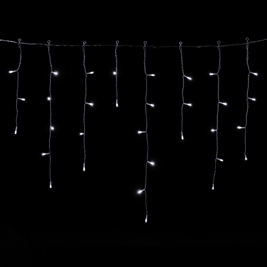 Aigostar - LED zunanji božični niz lučk 300xLED/8 funkcij 3xAA 18x0,6 m IP44 hladna bela