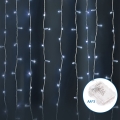 Aigostar - LED zunanji božični niz 300xLED/8 funkcij 3xAA 6x2m IP44 hladna bela
