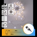 Aigostar - LED zunanji božični niz 400xLED/8 funkcij 43m IP44 topla bela/hladna bela
