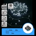 Aigostar - LED zunanji božični niz 400xLED/8 funkcij 4xAA 20,3 m IP44 hladno bela