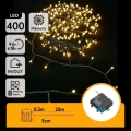 Aigostar - LED zunanji božični niz 400xLED/8 funkcij 4xAA 20,3 m IP44 topla bela
