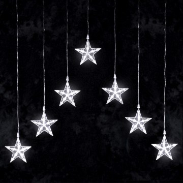 Aigostar - LED zunanji božični niz 70xLED 1,2x1m IP44 hladno bela zvezde