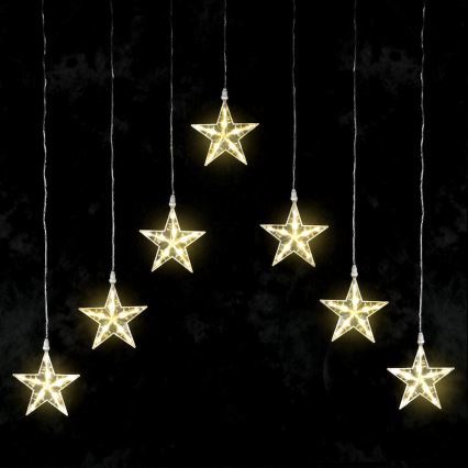 Aigostar - LED zunanji božični niz 70xLED/230V 1,2x1m IP44 topla bela v obliki zvezd