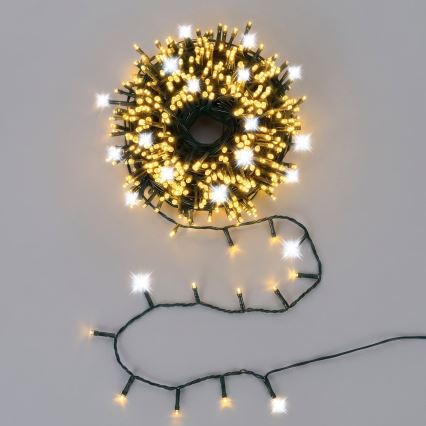Aigostar - LED Zunanji božični niz 80xLED+20xLED 8m IP44 topla+hladna bela