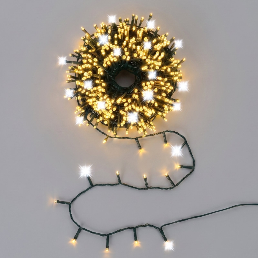 Aigostar - LED Zunanji božični niz 80xLED+20xLED 8m IP44 topla+hladna bela
