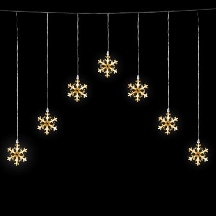 Aigostar - LED zunanji božični niz 84xLED 1,2x1 m IP44 topla bela s snežinkami
