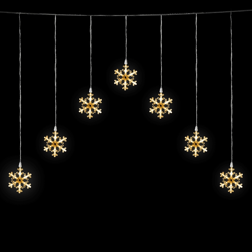 Aigostar - LED zunanji božični niz 84xLED 1,2x1 m IP44 topla bela s snežinkami