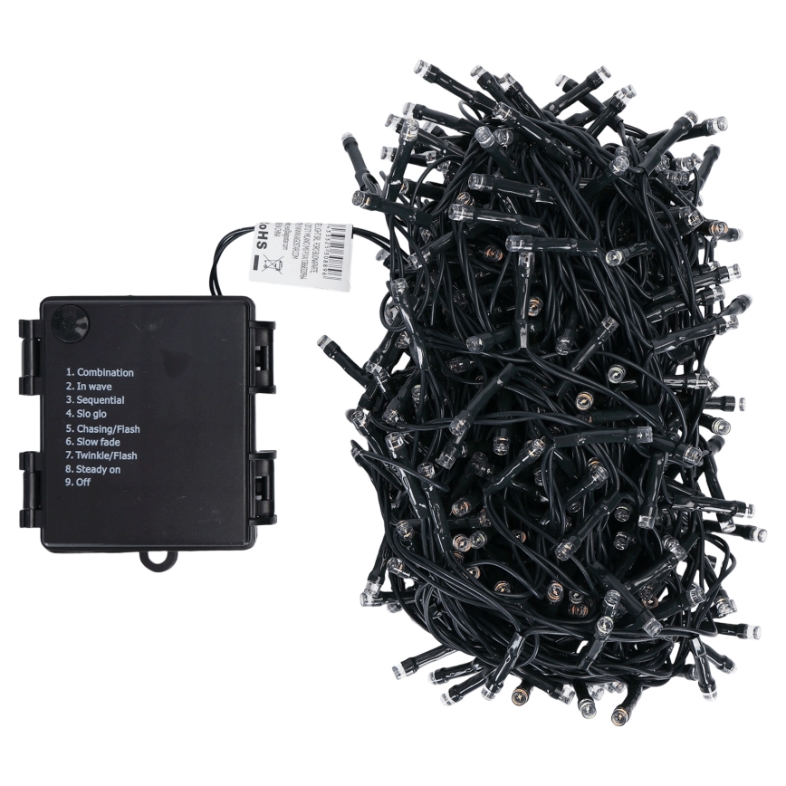 Aigostar - Zunanji božični LED niz 500xLED, 8 načinov, 4xAA, 25,3 m, IP44, večbarven