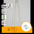 Aigostar - LED zunanji božični niz lučk 108xLED/8 funkcij 3xAA 1,8m IP44 topla bela