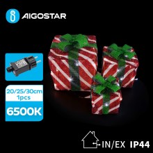 Aigostar- LED Zunanji božični okrasek 3,6W/31/230V 6500K 20/25/30cm IP44 gifts