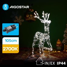 Aigostar - LED Zunanji božični okrasek LED/3,6W/31/230V 2700K 105 cm IP44 jelenček
