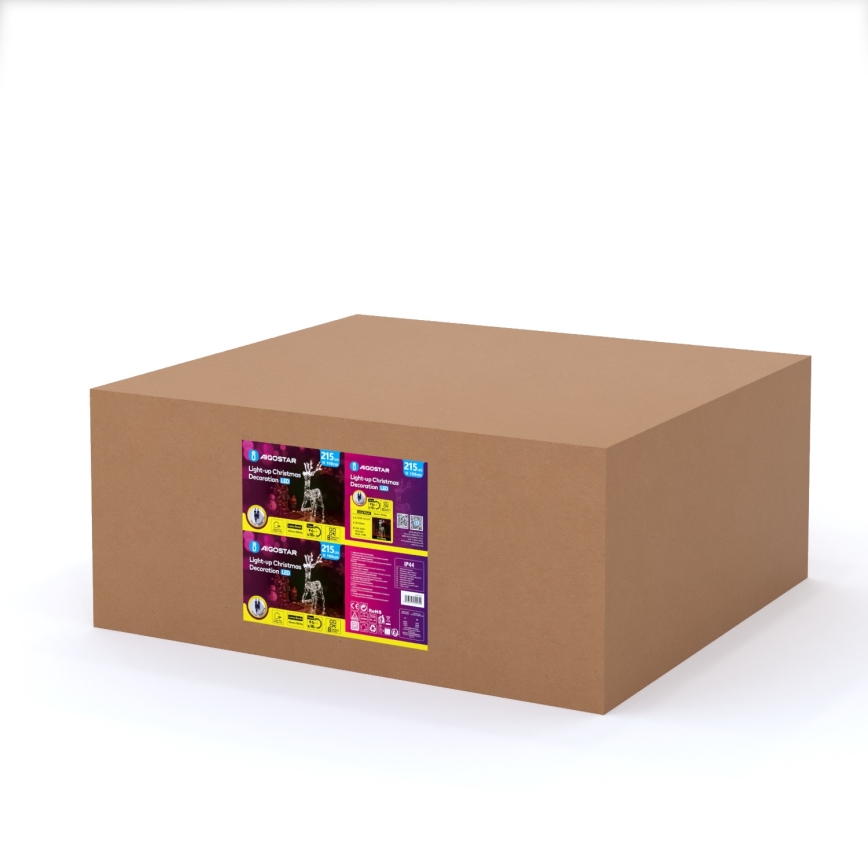 Aigostar - LED Zunanji božični okrasek LED/3,6W/31/230V 2700K 105 cm IP44 jelenček