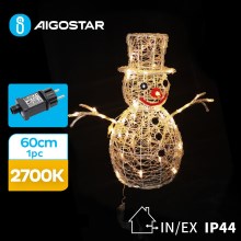Aigostar - LED Zunanji božični okrasek LED/3,6W/31/230V 2700K 60 cm IP44 snežak