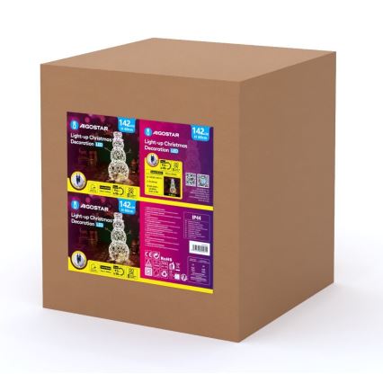 Aigostar - LED Zunanji božični okrasek LED/3,6W/31/230V 2700K 60 cm IP44 snežak