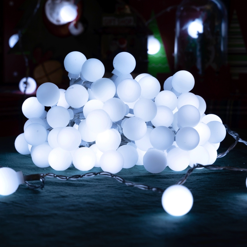 Aigostar - Zunanji dekorativni LED niz 100xLED/8 funkcij 10m IP44 hladno bela
