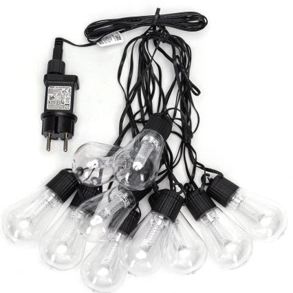 Aigostar - LED zunanji dekorativni niz 10xLED/8m IP44 hladna bela