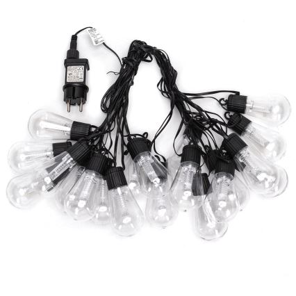 Aigostar - LED zunanji dekorativni niz 20xLED/13m IP44 hladna bela