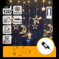 Aigostar - LED zunanji niz 120xLED/6W/230V/8 funkcij 3x0,6m IP44 topla bela + daljinski upravljalnik