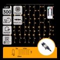 Aigostar - LED zunanji niz 300 LED/8 funkcij 3x1m IP44 topla bela + daljinski upravljalnik