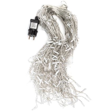 Aigostar - LED zunanji  svetlobni niz 300xLED/8 funkcij 15x0,4 m IP44 hladna bela