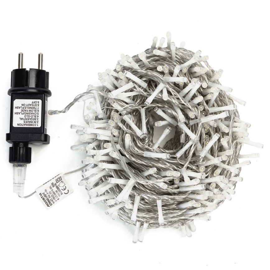 Aigostar - Zunanji LED niz lučk, 400 LED/8 funkcij, 20 m, IP44, topla bela