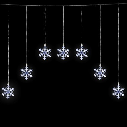 Aigostar - zunanji LED niz 84xLED/8 funkcij 1,2x1m IP44 hladno bela snežinke