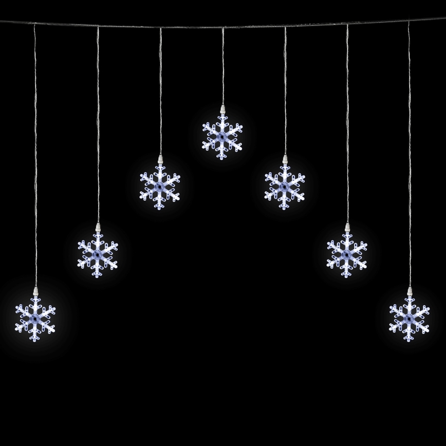 Aigostar - LED zunanji niz, 84 LED / 8 funkcij, 1,2 x 1 m, IP44, hladno bela, snežinke