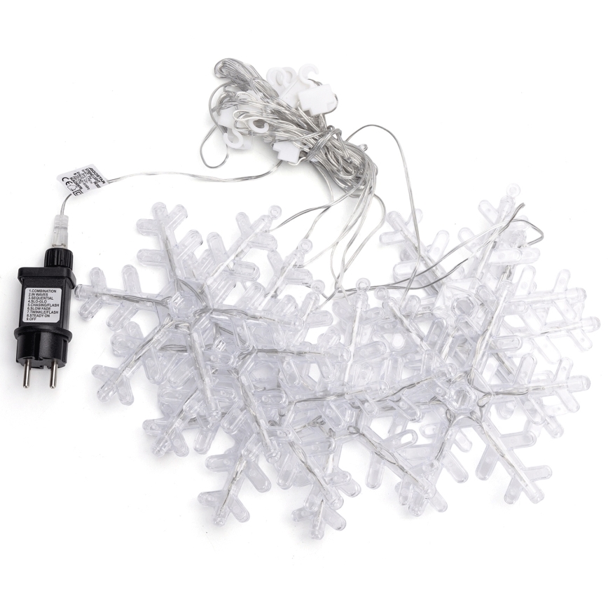 Aigostar - LED Zunanji  niz luči 84xLED/8 funkcij 1,2x1m IP44 topla bela snežinke