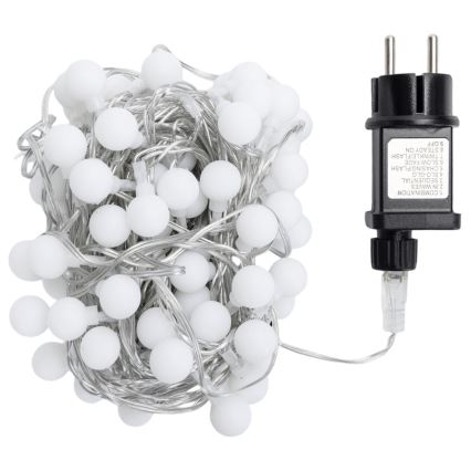 Aigostar - LED zunanji dekorativni niz 100 LED/8 funkcij 10m IP44 hladna bela