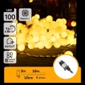 Aigostar - LED zunanji okrasni niz 100xLED/8 funkcij 10m IP44 topla bela