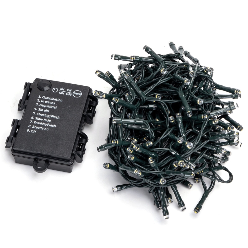 Aigostar - LED zunanji svetlobni niz 200xLED/8 funkcij 3xAA 10,3m IP44 večbarven