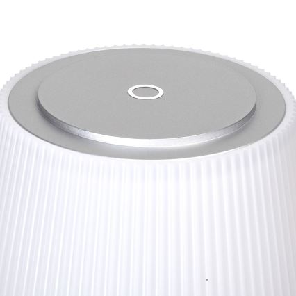 Aigostar - LED Zunanja zatemnitvena polnilna namizna svetilka LED/4W/5V 3600mAh bela/mat krom IP54