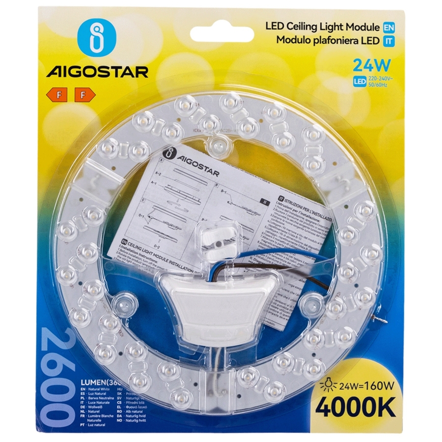 Aigostar - magnetni LED modul 24W/230V 4000K