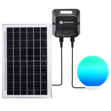 Aigostar - MESH LED zunanja zatemnljiva svetilka RGBW, 35W, 3,7V, 4000mAh, 2700–6500K, IP65, Ø 50 cm + daljinski upravljalnik