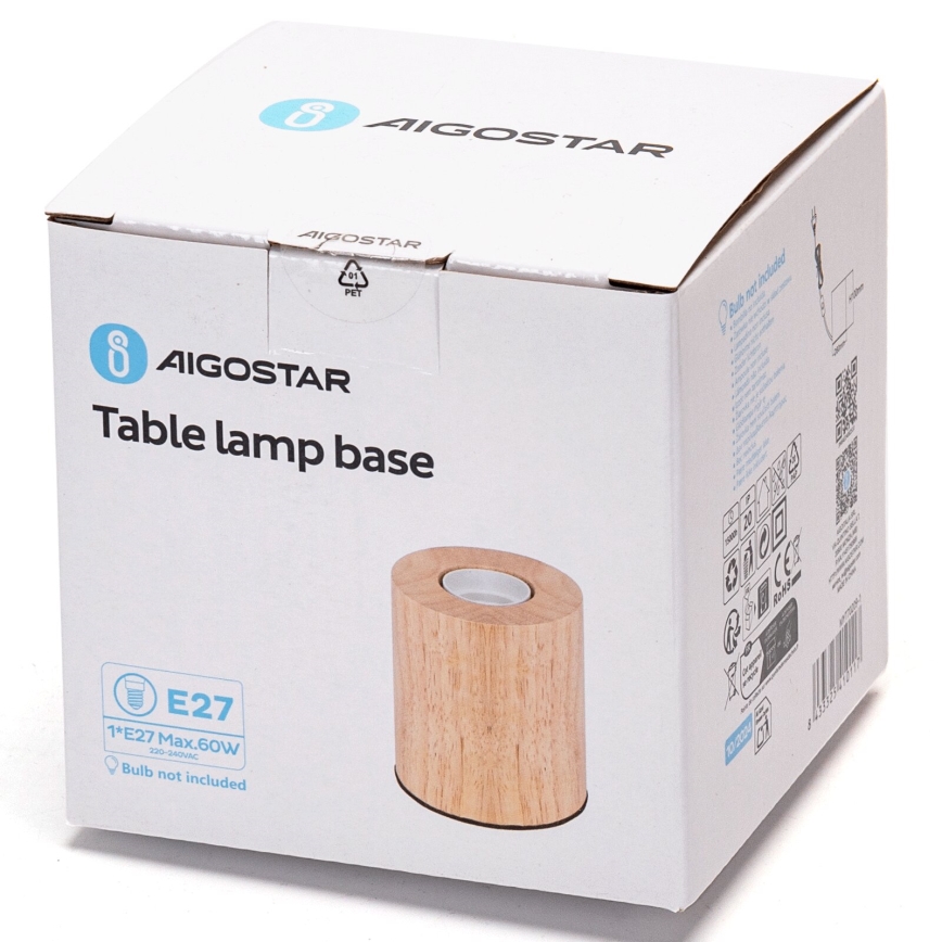 Aigostar - Namizna svetilka 1xE27/60W/230V bež