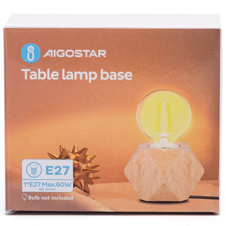Aigostar - Namizna svetilka 1xE27/60W/230V bež