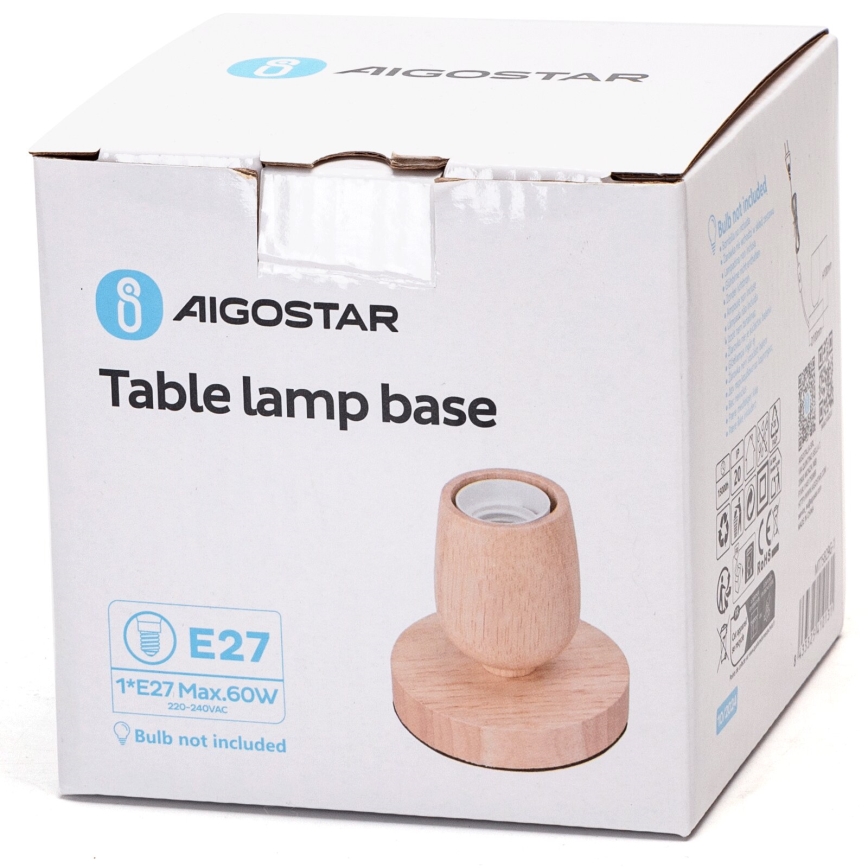 Aigostar - Namizna svetilka 1xE27/60W/230V bež