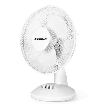 Aigostar - Namizni ventilator 20W/230V bela