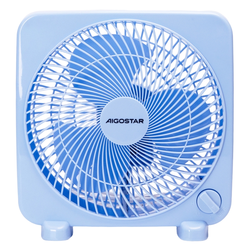 Aigostar - Namizni ventilator 30W/230V modra