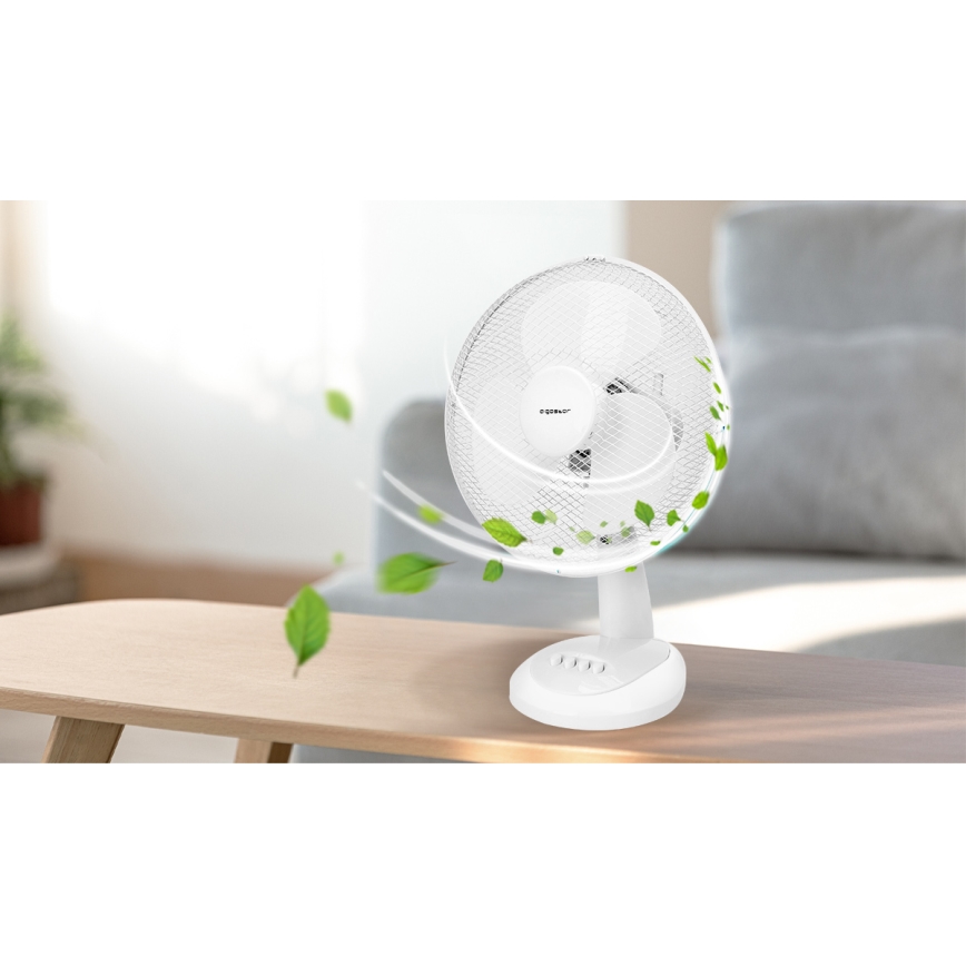 Aigostar - Namizni ventilator 35W/230V 34 cm bela